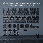 BỘ KEYCAP CLEAR CARBON FIBER BLACK (PC/CHERRY PROFILE/119 PHÍM)