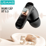 TAI NGHE KHÔNG DÂY USAMS ECHO E02 TWS ĐEN (BLUETOOTH V5.3/26H)