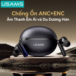 TAI NGHE KHÔNG DÂY USAMS ECHO E02 TWS ĐEN (BLUETOOTH V5.3/26H)