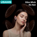 TAI NGHE KHÔNG DÂY USAMS ECHO E02 TWS ĐEN (BLUETOOTH V5.3/26H)