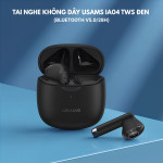 TAI NGHE KHÔNG DÂY USAMS IA04 TWS ĐEN (BLUETOOTH V5.0/28H)