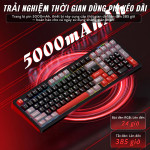 BÀN PHÍM CƠ LINGBAO K98 MULTI MODES DARK WARRIOR BLUE FEATHER SWITCH