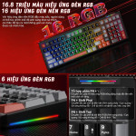 BÀN PHÍM CƠ LINGBAO K98 MULTI MODES DARK WARRIOR BLUE FEATHER SWITCH