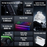 BÀN PHÍM CƠ ATTACK SHARK R98 HE CARBON FIBER RAPID TRIGGER ICE SHARK MAGNETIC SWITCH
