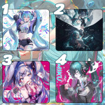 LÓT CHUỘT HATSUNE MIKU SIZE 35X30 DÀY 3MM