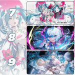 LÓT CHUỘT HATSUNE MIKU CỠ LỚN SIZE 120X60 DÀY 3MM