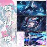 LÓT CHUỘT HATSUNE MIKU CỠ LỚN SIZE 120X60 DÀY 3MM