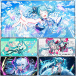 LÓT CHUỘT HATSUNE MIKU CỠ LỚN SIZE 90X40 DÀY 3MM