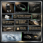 CHUỘT ATTACK SHARK RS6 ULTRA 8K CARBON FIBER (PAW3955MAX/63G)