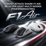 CHUỘT ATTACK SHARK F1 AIR 8K ULTRA LIGHT MULTI MODES (PAW3955MAX/39G)