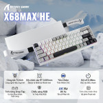 BÀN PHÍM CƠ ATTACK SHARK X68HE MAX 8K CNC MAGNETIC AMBER SWITCH