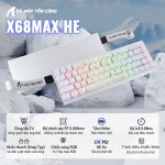 BÀN PHÍM CƠ ATTACK SHARK X68HE MAX 8K CNC MAGNETIC AMBER SWITCH