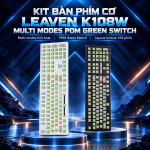 KIT BÀN PHÍM CƠ LEAVEN K108W MULTI MODES POM GREEN SWITCH