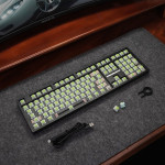 KIT BÀN PHÍM CƠ LEAVEN K108W MULTI MODES POM GREEN SWITCH