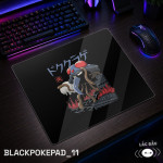 LÓT CHUỘT KÍNH CƯỜNG LỰC BLACK POKEMON KAIJU SIZE 45X40 DÀY 3MM