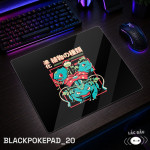 LÓT CHUỘT KÍNH CƯỜNG LỰC BLACK POKEMON KAIJU SIZE 45X40 DÀY 3MM