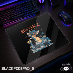 LÓT CHUỘT KÍNH CƯỜNG LỰC BLACK POKEMON KAIJU SIZE 45X40 DÀY 3MM