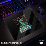LÓT CHUỘT KÍNH CƯỜNG LỰC BLACK POKEMON KAIJU SIZE 45X40 DÀY 3MM