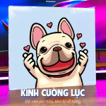LÓT CHUỘT KÍNH CƯỜNG LỰC CHÓ DỄ THƯƠNG SIZE 45X40 DÀY 3MM