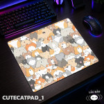 LÓT CHUỘT KÍNH CƯỜNG LỰC MÈO DỄ THƯƠNG SIZE 45X40 DÀY 3MM
