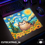 LÓT CHUỘT KÍNH CƯỜNG LỰC MÈO DỄ THƯƠNG SIZE 45X40 DÀY 3MM