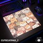 LÓT CHUỘT KÍNH CƯỜNG LỰC MÈO DỄ THƯƠNG SIZE 45X40 DÀY 3MM