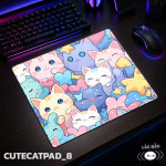 LÓT CHUỘT KÍNH CƯỜNG LỰC MÈO DỄ THƯƠNG SIZE 45X40 DÀY 3MM