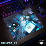 LÓT CHUỘT KÍNH CƯỜNG LỰC HATSUNE MIKU SIZE 45X40 DÀY 3MM
