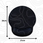 LÓT CHUỘT 3D SILICON KÊ CỔ TAY BLACK CONTOUR