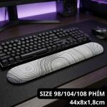 KÊ TAY BÀN PHÍM SILICON WHITE CONTOUR DÀY 18MM