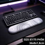 KÊ TAY BÀN PHÍM SILICON WHITE CONTOUR DÀY 18MM