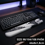 KÊ TAY BÀN PHÍM SILICON WHITE KATANA DÀY 18MM