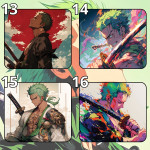 LÓT CHUỘT RORONOA ZORO ONE PIECE GAMING SIZE 35X30 DÀY 3MM