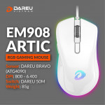 CHUỘT GAMING DAREU EM908 RGB TRẮNG
